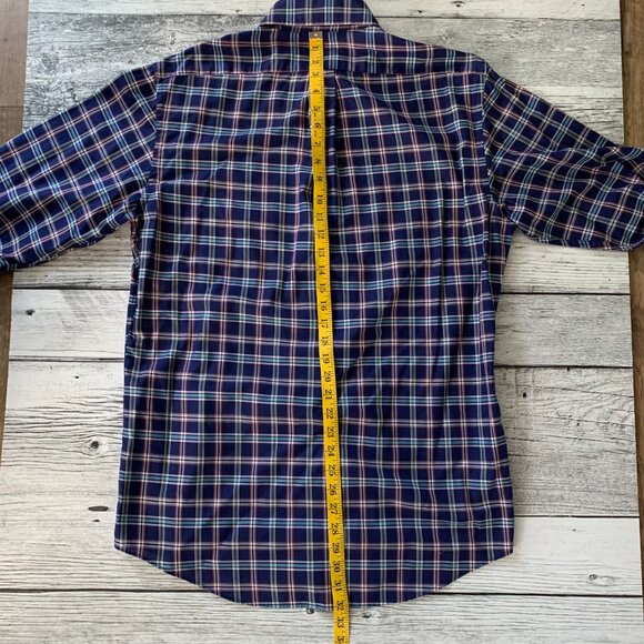 Bergdorf Goodman Tailored Fit Plaid Casual Dress Shirt - Picture 10 of 11